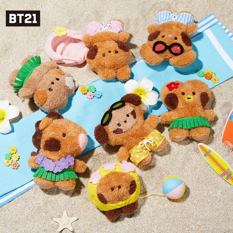 BT21防弹少年团minini夏季限定玩偶毛绒公仔可爱娃娃卡通男女礼物