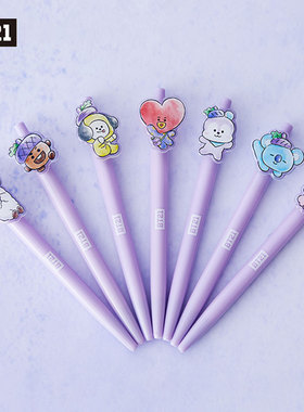 BT21防弹少年团HOPE IN LOVE系列中性笔学生按压式水笔签字笔黑色