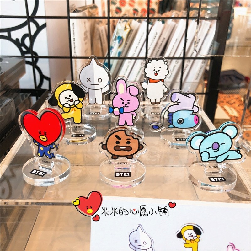 BT21亚克力公仔站立车载摆件
