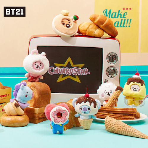 BT21宝宝美食毛绒公仔挂件抱枕