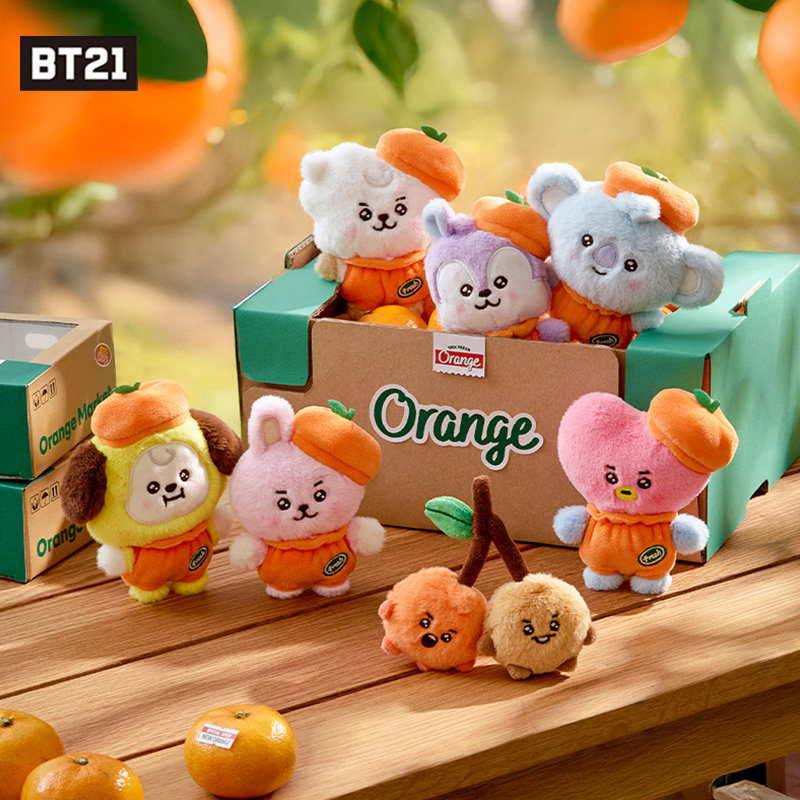 BT21橘子派对毛绒公仔玩偶