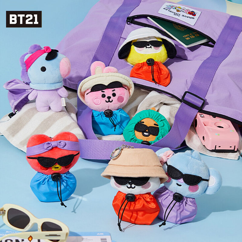 BT21TRAVEL睡袋玩偶钥匙扣挂件