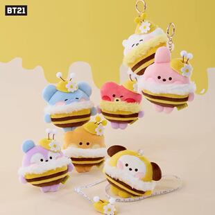 BT21 minini HONEY BEE 系列 玩偶卷尺钥匙扣 LINE FRIENDS