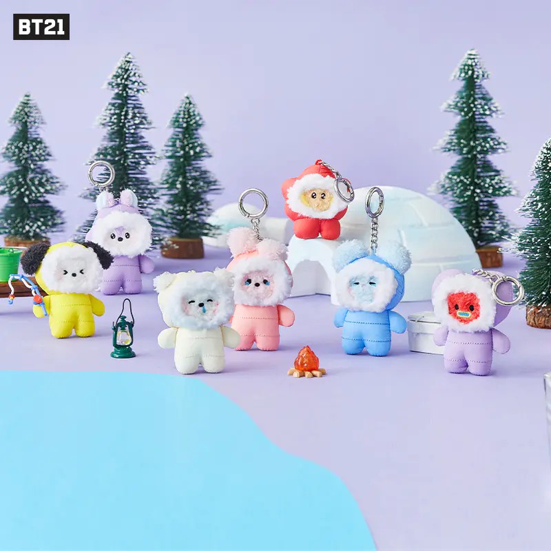 BT21羽绒服公仔钥匙扣挂件