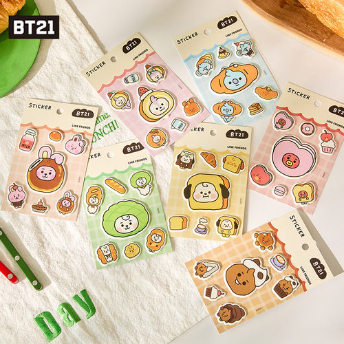BT21烘培面包店立体贴纸