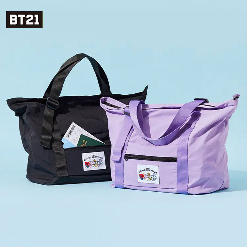 BT21防弹少年团宝宝TRAVEL系列单肩包手提包旅行衣物包整理收纳袋