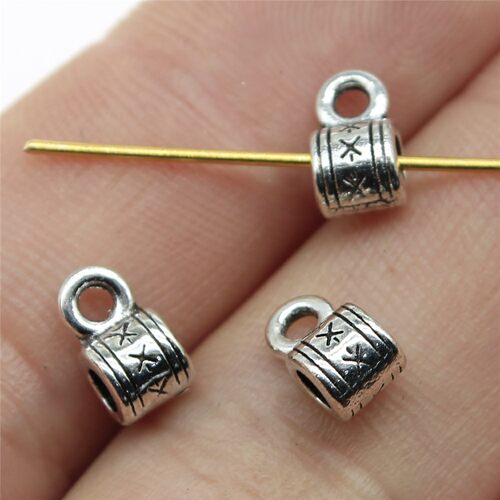 20个/包 8x5x5mm 多色 DIY饰品配件 刻花三通 雕花挂头挂头