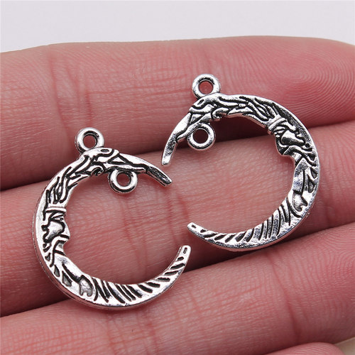 10个/包 21x26mm 多色DIY饰品配件月亮连接件吊坠 ABD-C13760