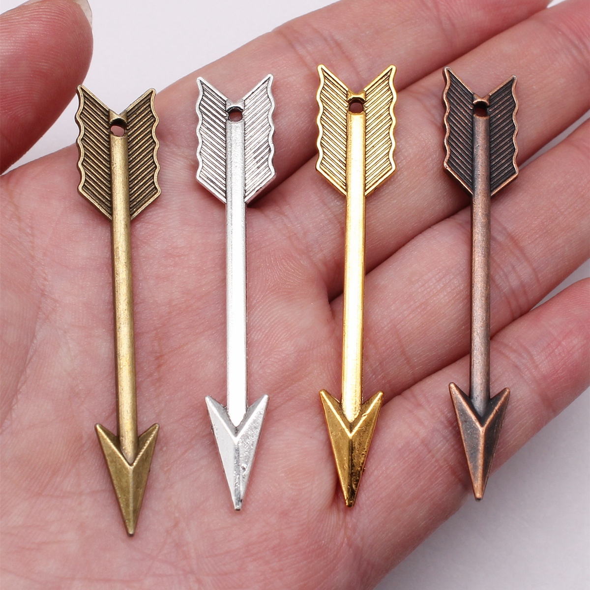 10个/包 63mm 多色锌合金材质 弓箭吊坠 ABD-C10022