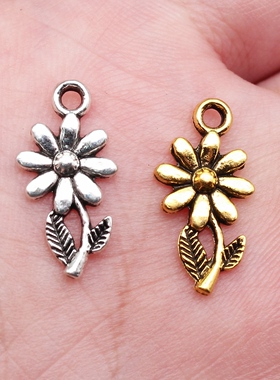 20个/包 19x10mm 多色DIY饰品配件 花朵 菊花吊坠 ABD-C10837