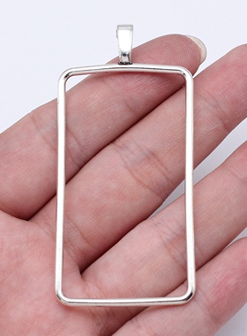 10个/包 69x33x2mm 镂空几何滴胶边框系列长方形边框 ABD-C16379