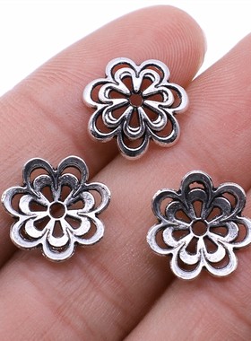 50个/包 14mm 多色锌合金材质 DIY饰品配件花托 ABD-C13211