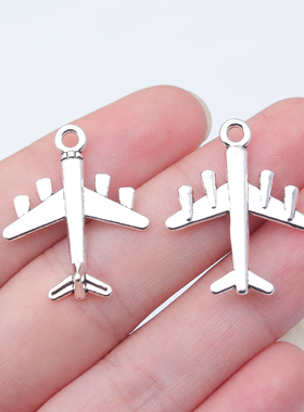 10个/包 27x21mm 多色DIY饰品配件 飞机吊坠 ABD-C10482