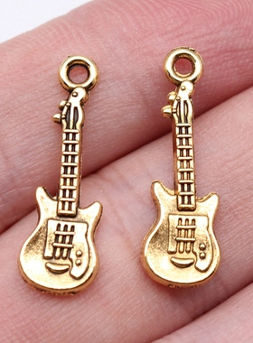 20个/包 24x7mm 多色锌合金材质 DIY饰品配件吉他吊坠 ABD-C14292