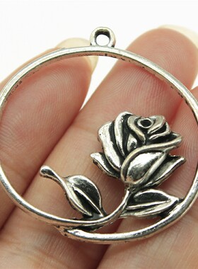 10个/包 36x33mm 多色DIY饰品配件花朵吊坠 ABD-C12030