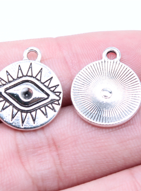 20个/包 19x16mm 古银色锌合金材质 眼睛吊坠 ABD-C15537