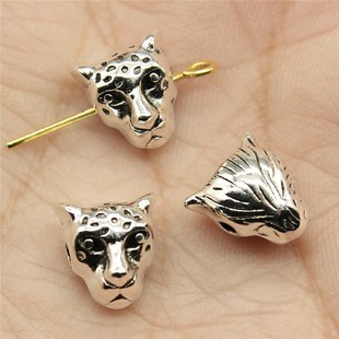 包 ABD 10x8x7mm 豹子小孔珠 C12885 多色锌合金材质 10个