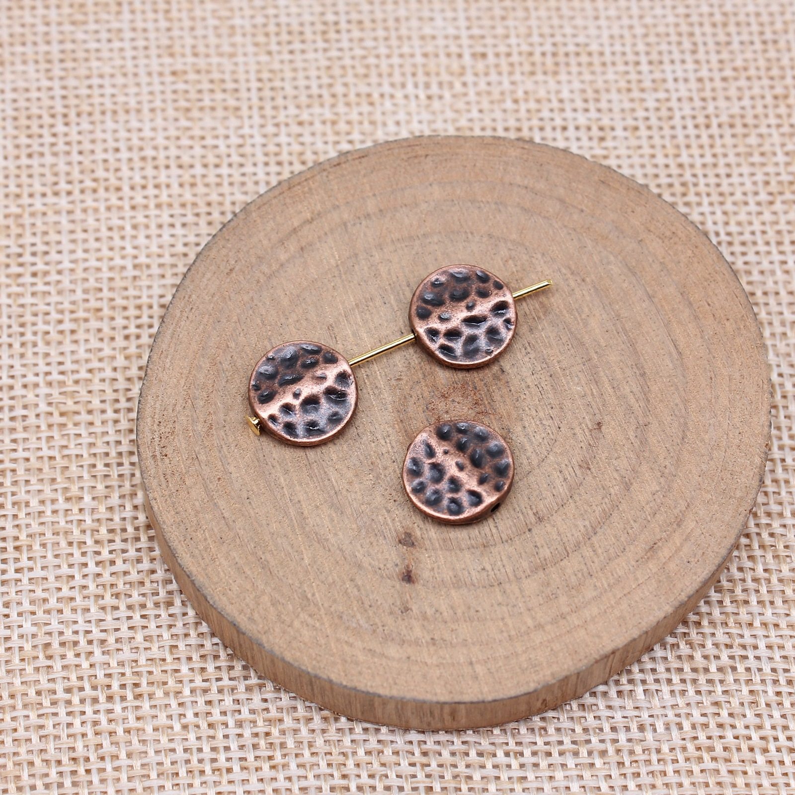 10个/包 11x11mm 多色锌合金材质diy饰品配件珠子