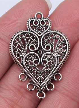 10个/包 35x25mm 古银色锌合金材质 耳环连接件 ABD-C14214