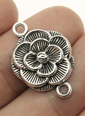 10个/包 25x17mm DIY饰品配件 花朵连接件 ABD-C11053