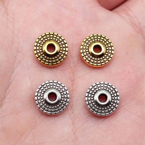 20个/包 10x10mm 多色 圆形车轮珠小孔珠隔位珠 ABD-C16276