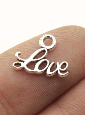20个/包 13x10mm 多色复古DIY配件 小号LOVE字母吊坠 ABD-C12745
