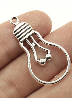 4个/包 36x19mm 古银色 复古螺纹白炽灯灯泡吊坠 ABD-C12670