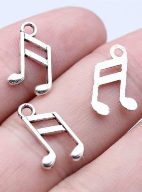 40个/包 10x16mm 多色锌合金材质 音符吊坠 ABD-C15926