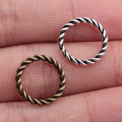 20个/包 15x15mm 多色麻花圈 圈圈 圆环吊坠 ABD-C11107
