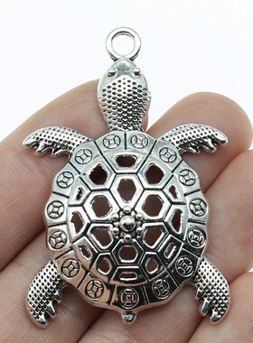 2个/包 55x37mm 多色锌合金材质 大海龟 乌龟吊坠 ABD-C13051