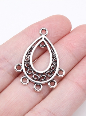 10个/包 30x24mm 古银色 配件手工DIY 水滴耳环连接件 ABD-C15837