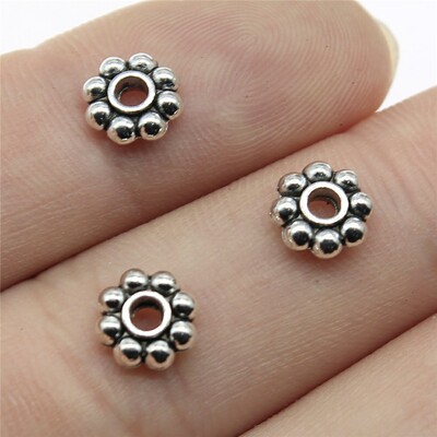 40个/包 7x7x2mm 多色 DIY饰品配件 隔位珠珠子 ABD-C12987