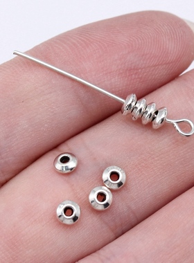 100个/包 4x4x1.8mm 多色 算盘珠小孔珠隔位珠 ABD-C16247