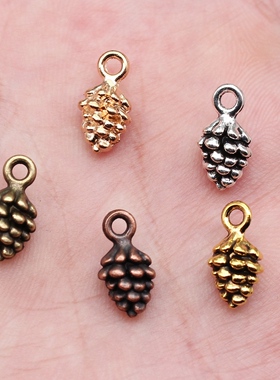 20个/包 12x7x7mm 多色DIY饰品配件 松果吊坠 ABD-C10354