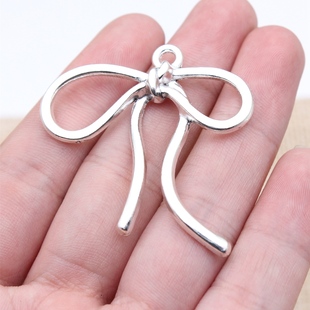 2个/包46x42mm多色DIY饰品配件蝴蝶结吊坠