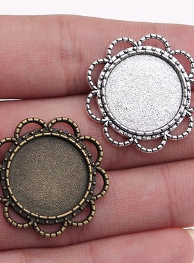 5个/包 内入18mm 多色锌合金材质 圆形底托 F-C10172