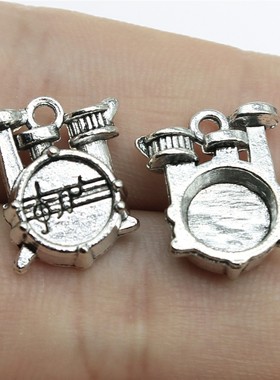 10个/包 16x14x4mm 多色 DIY饰品配件 架子鼓吊坠 ABD-C10348