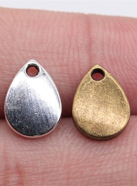 40个/包 11x8mm 多色饰品配件 水滴 扁水滴吊坠 ABD-C11119