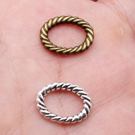 20个/包 15x11mm 多色DIY饰品配件 椭圆绳圈吊坠 ABD-C10188