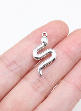 20个/包 24x13mm 古银色锌合金材质 蛇吊坠 ABD-C15752