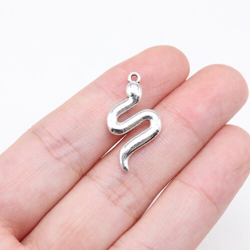 20个/包 24x13mm 古银色锌合金材质 蛇吊坠 ABD-C15752