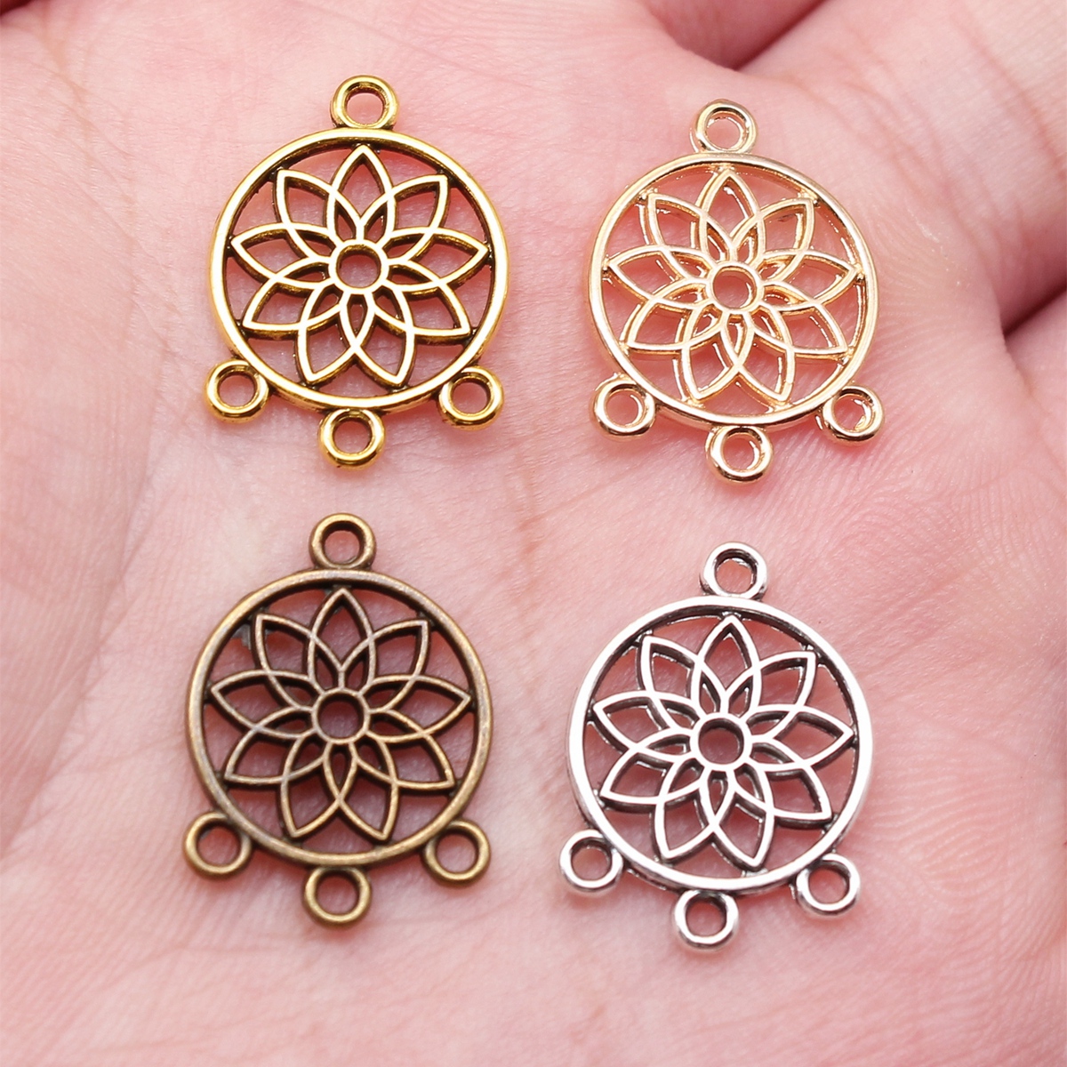 20个/包 14x18mm 多色锌合金材质 耳环连接件 ABD-C14642