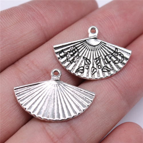 10个/包 17x24mm 多色DIY饰品配件扇子吊坠 ABD-C11641