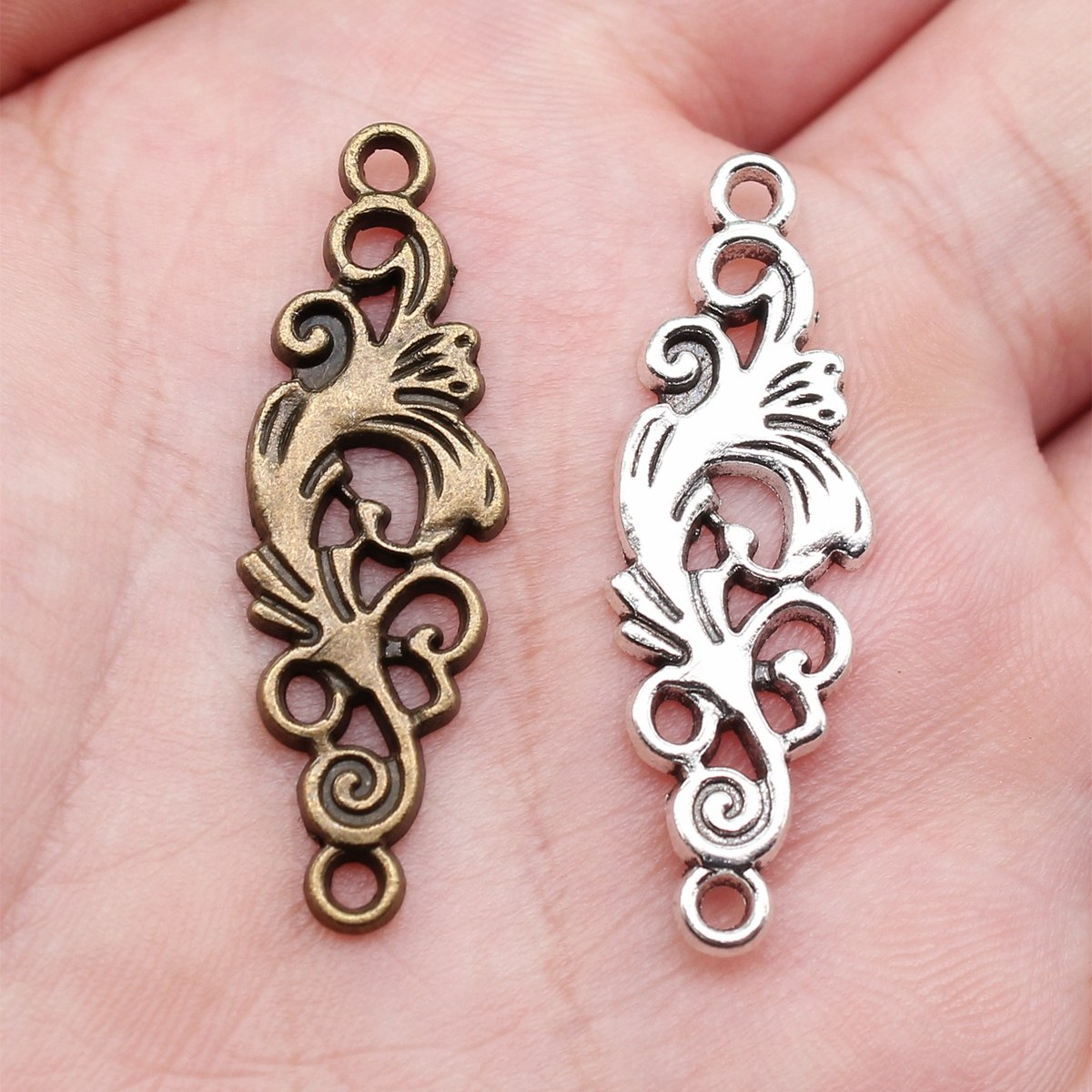 10个/包 36x11mm 多色锌合金材质 DIY饰品配件连接件