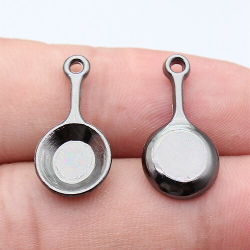 20个/包 22x10mm 多色DIY饰品配件 煎锅吊坠 ABD-C10962