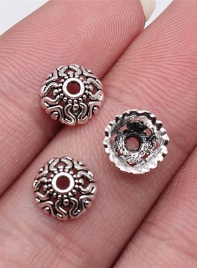 50个/包 9x9mm 多色 锌合金材质 花托 ABD-C14148