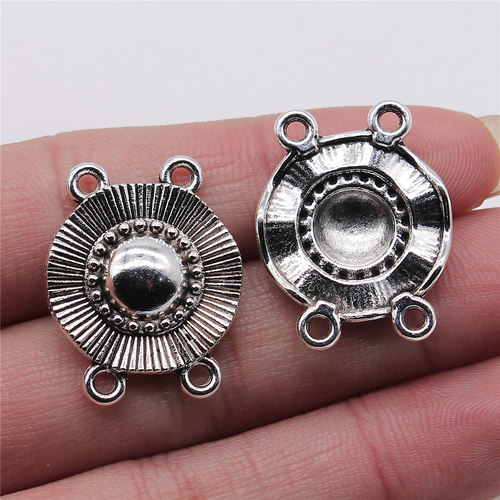 10个/包 21x26mm 多色 DIY手工材料 4孔身体链连接件