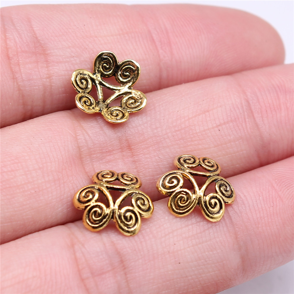 50个/包 11x11x3mm 多色锌合金材质 DIY饰品配件花