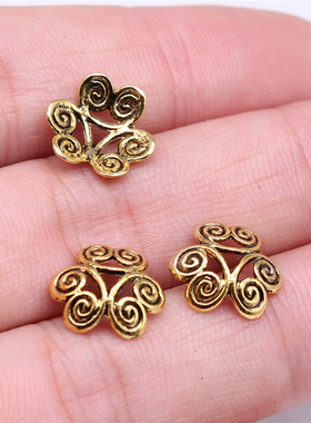 50个/包 11x11x3mm 多色锌合金材质 DIY饰品配件花托 ABD-C14884