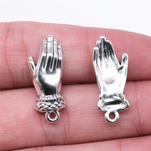 10个/包 26x10mm 多色DIY饰品配件手掌吊坠 ABD-C11378